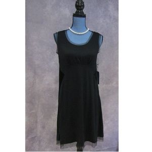 NWT Simply Vera Little Black Dress Mixed Media PM